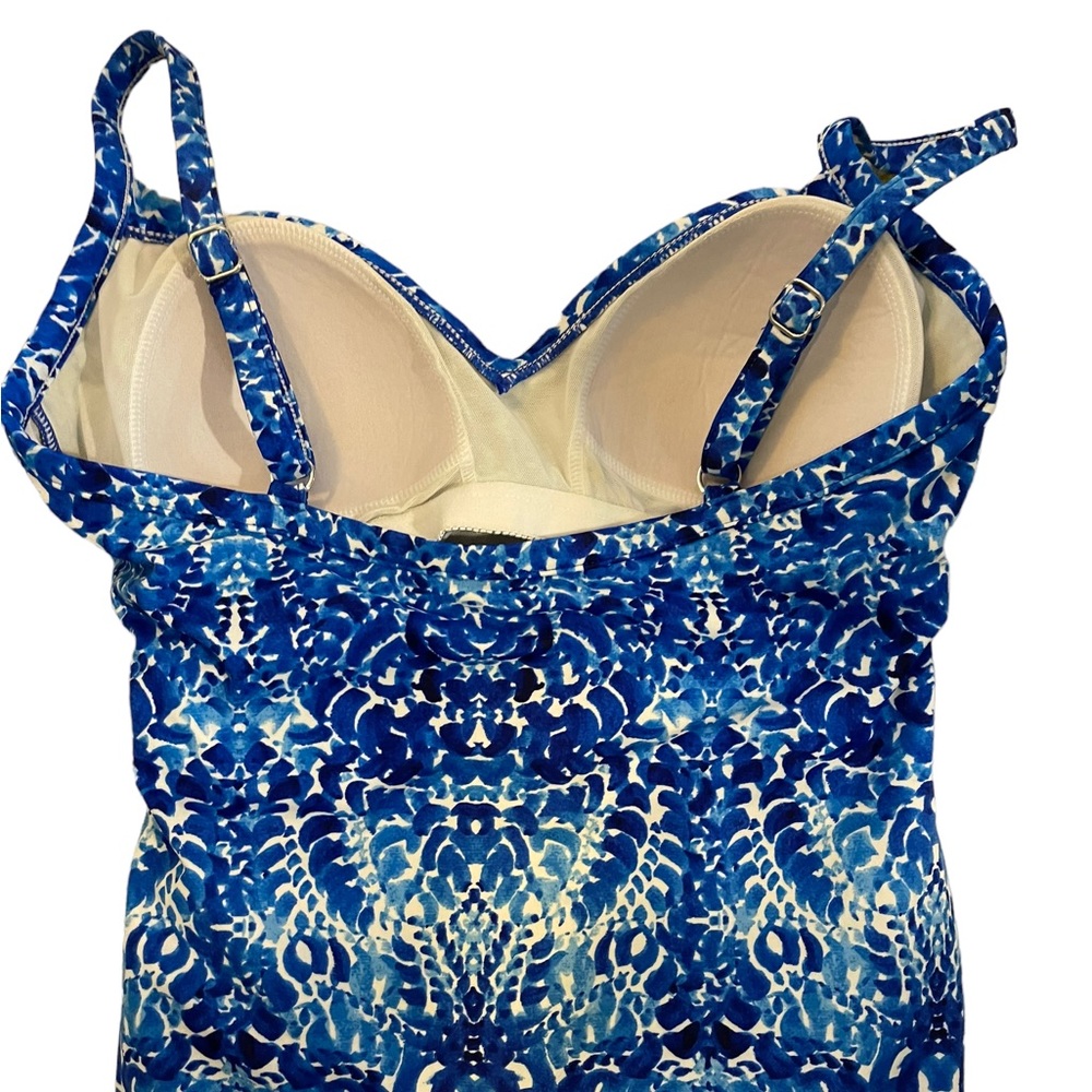 One Piece Swimsuit in Royal Blue & White Size 10 - Picture 4 of 13